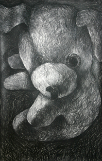 “Bunny I“ Dean Hills 2006, charcoal and chalk on paper, 110 x 80 cm